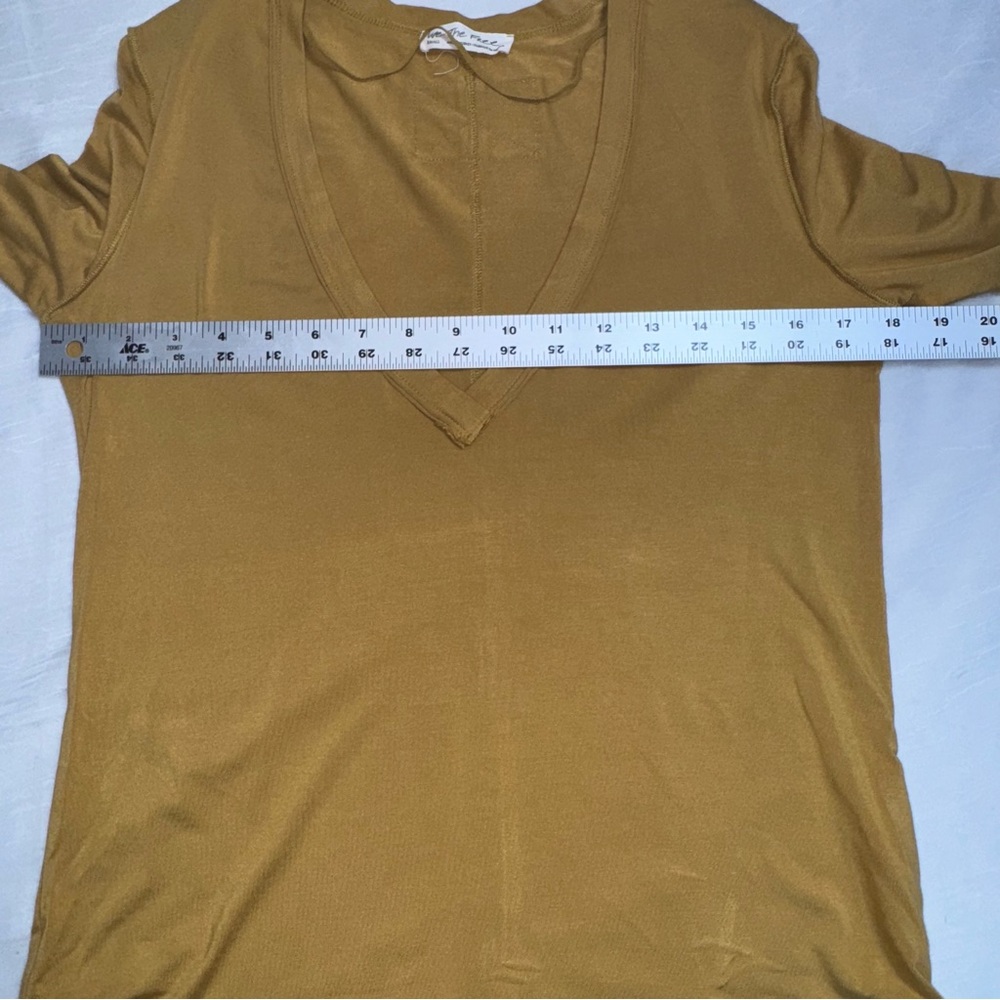We The Free Moon Dance Longsleeve Shirt Size Small Mustard Yellow - Picture 6 of 8
